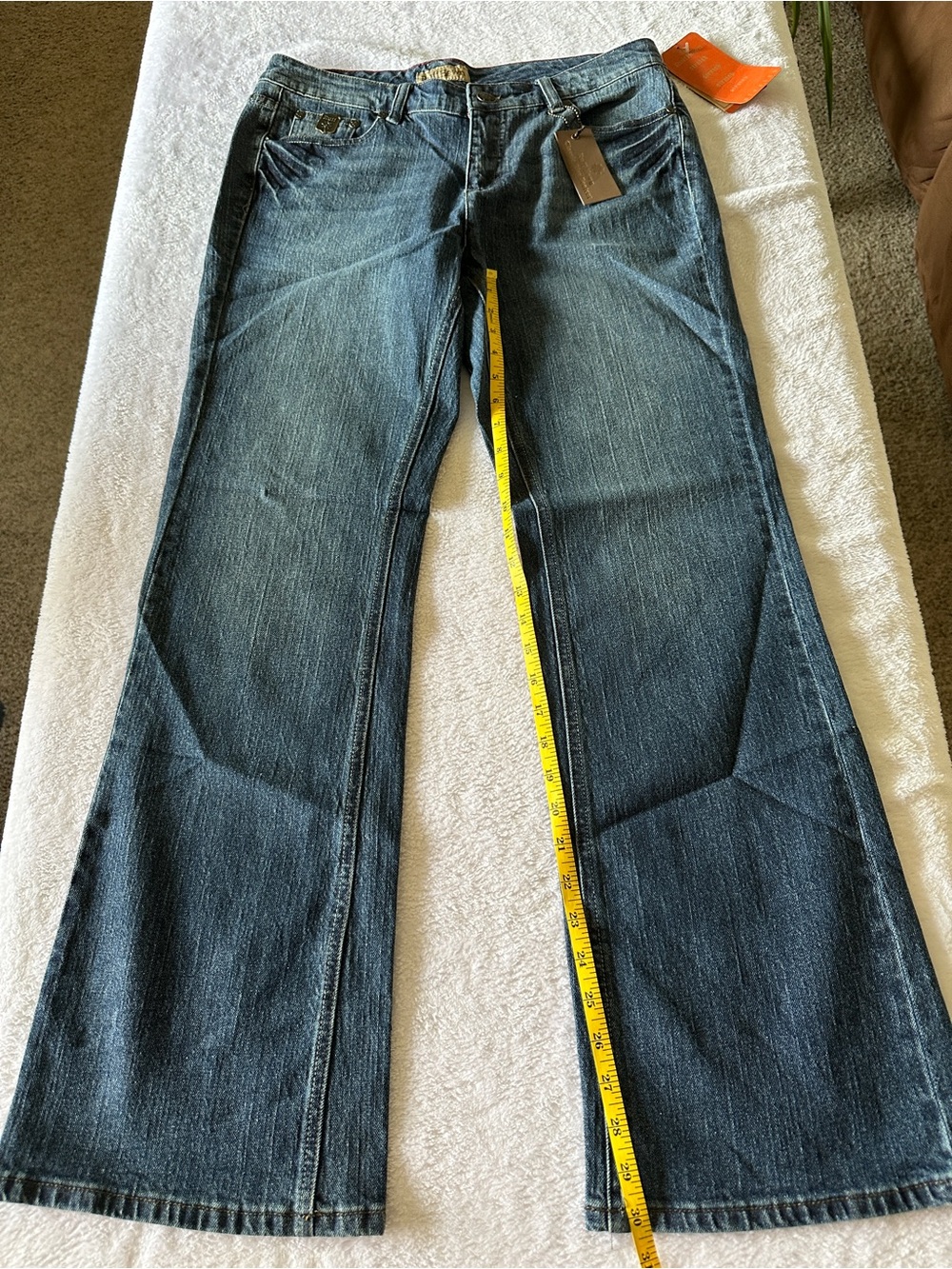 Ruff Hewn Dark Blue Boot Cut Jeans NWT, size 8